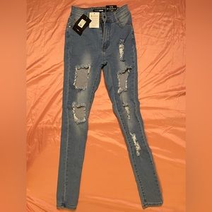 Fashion nova denim jeans.